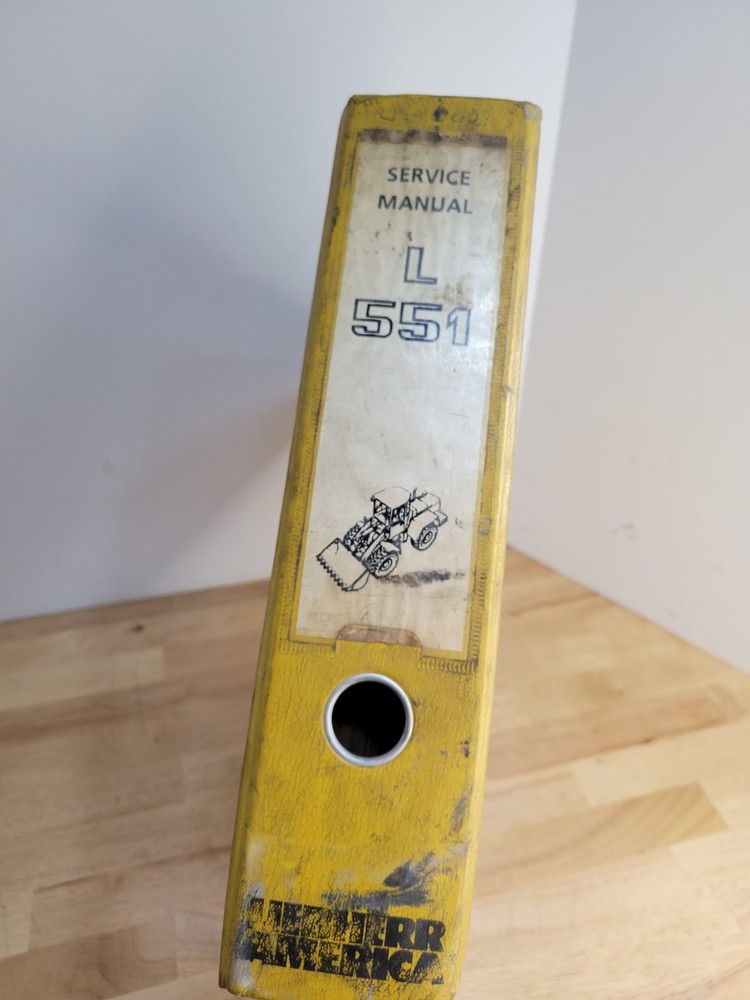 Liebherr L 551 Wheel Loader Service Manual Repair Book Binder Original