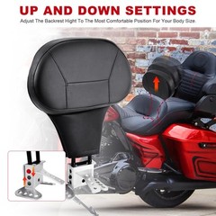 2009-2025 Adjustable Driver Rider Backrest compatible with Harley Davidson To…