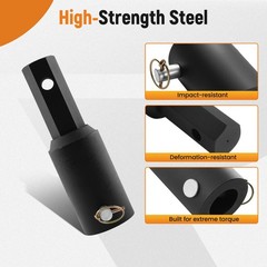 Auger Adapter 2 inch to Hex Conversion for Skid Steer Loader Tractor Steel