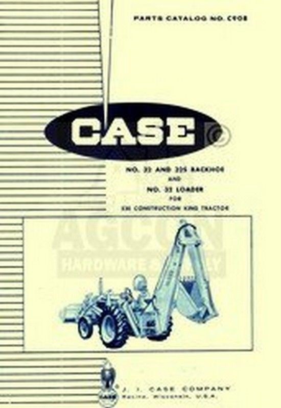 Case 32 32S Backhoe Loader Tractor Parts Catalog Manual