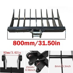 800mm Rake Attachments 9-tooth For Mini Excavator Small Digger Attachments