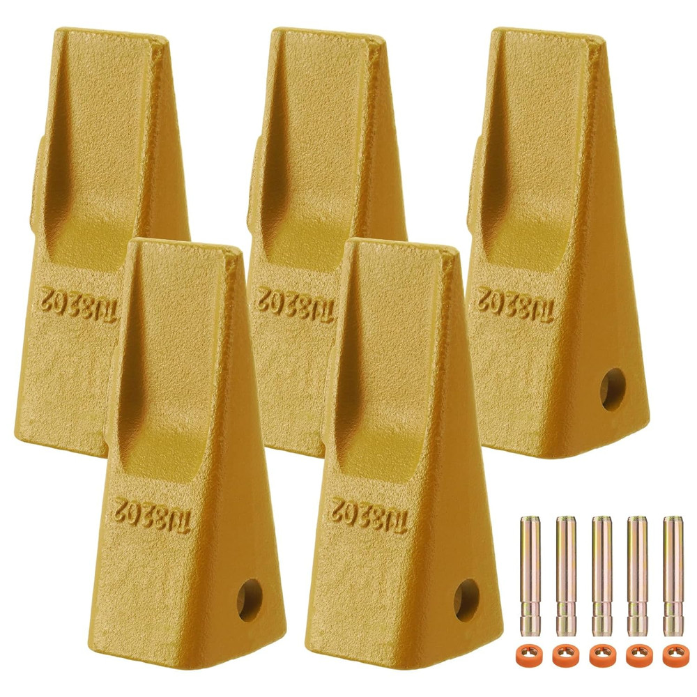 1U3202 Excavator Bucket Teeth Set with Pins for J200 Series, 5 Pack