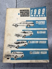 General Motors 1989 B Carline Service Manual Caprice Safari OEM ST-329-89