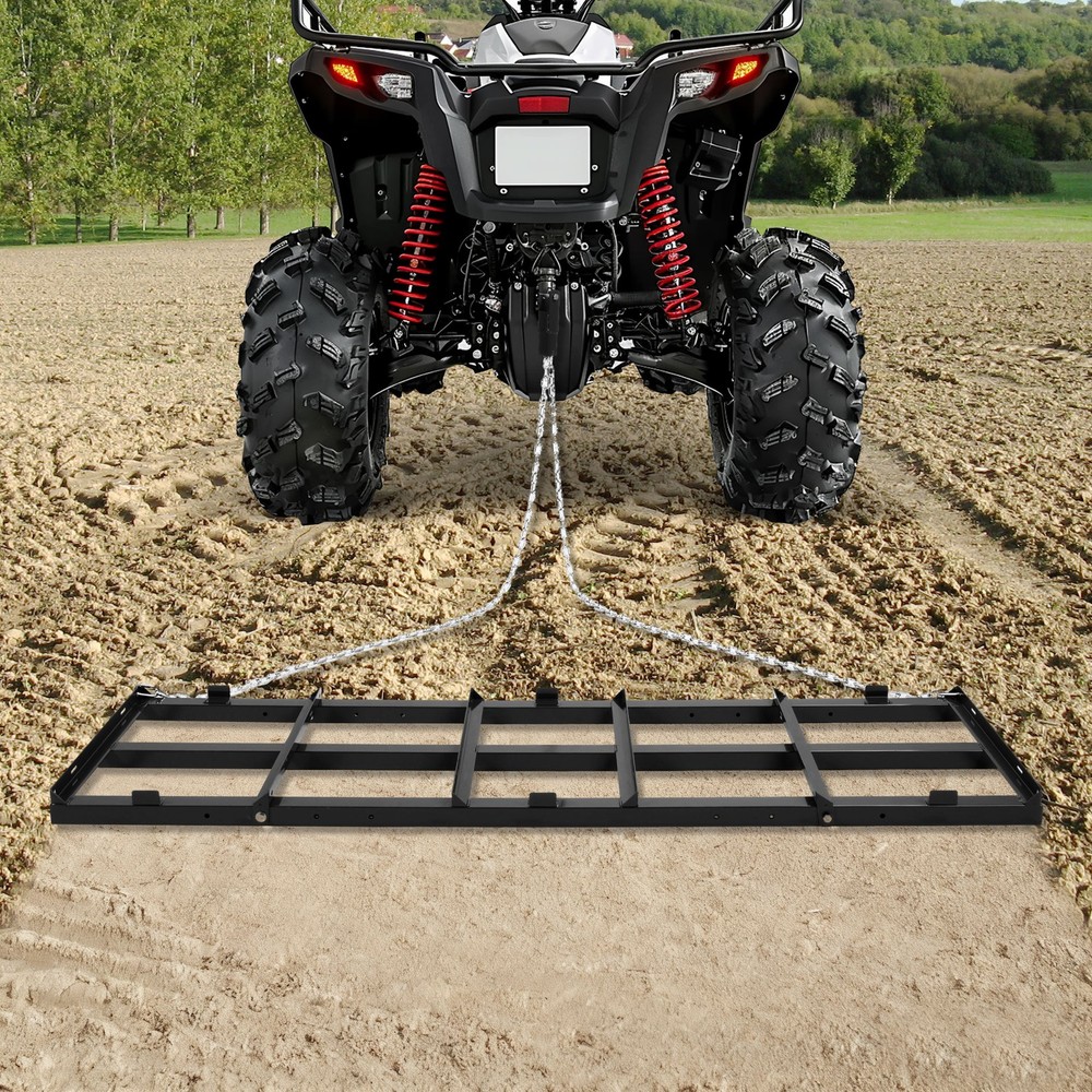 6FT Drag Harrow For Driveway Grader Rake ATV UTV Tractor Mower Yard Lawn Level