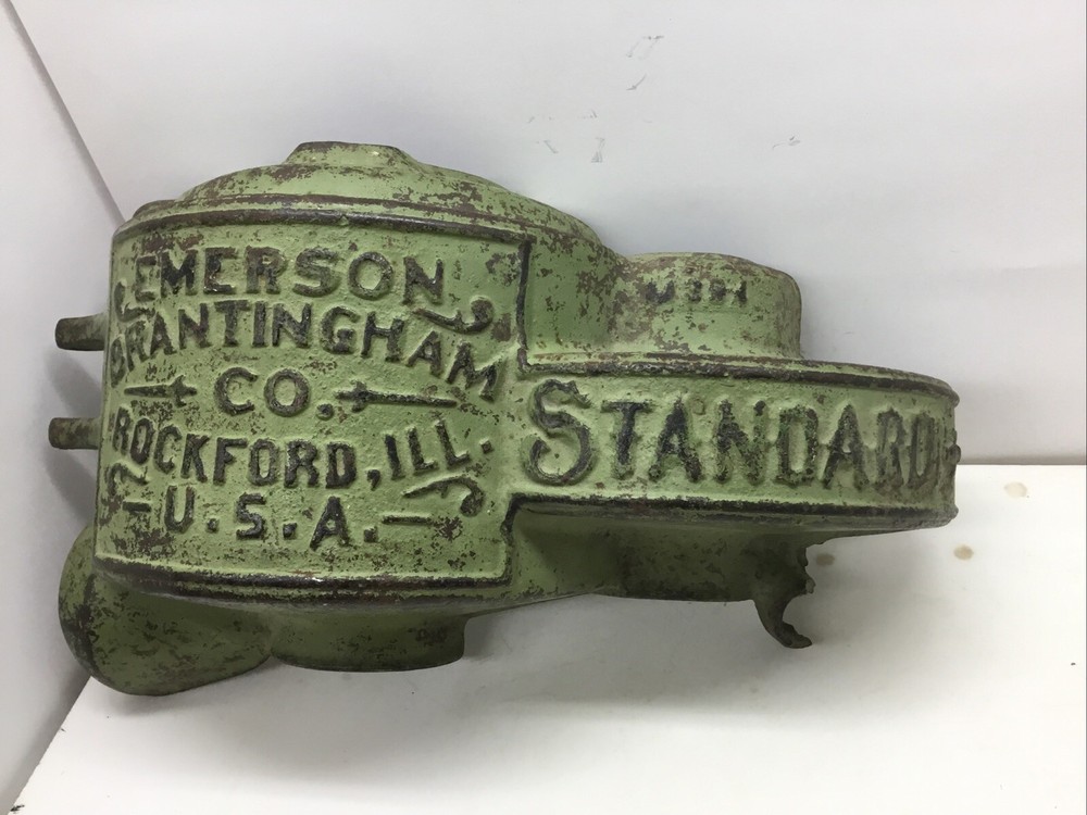 Antique Emerson Brantingham Cast Iron Gear Cover Mowing Machine ….[S7-3]