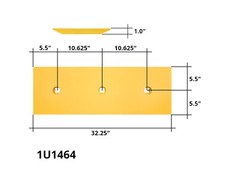 Heat Treated Cutting Edge Set, fits some CAT 920 – 950 Wheel Loader GP Buckets
