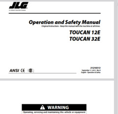 JLG Toucan 12E Boom Lift Service Repair Operators Parts Catalog Manual PDF USB