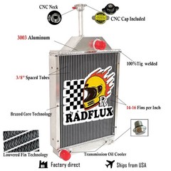 Radiator Fit Massey Ferguson 265 255 Early Diesel Tractors Aluminum OE#531981M94
