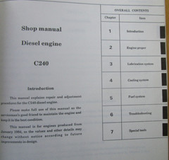 Komatsu C240 Forklift Shop Manual QUICK FREE SHIPPING