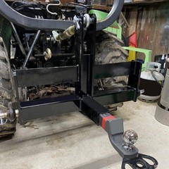 3 Point 2″ Receiver Hitch Drawbar For CAT 1 Tractor W/Suitcase Weight Brackets