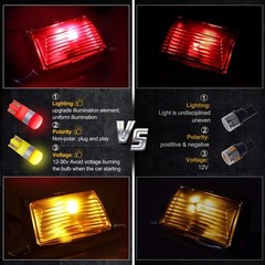 Harley Front Rear Fender Light Covers with LED Bulbs Compatible with Electric