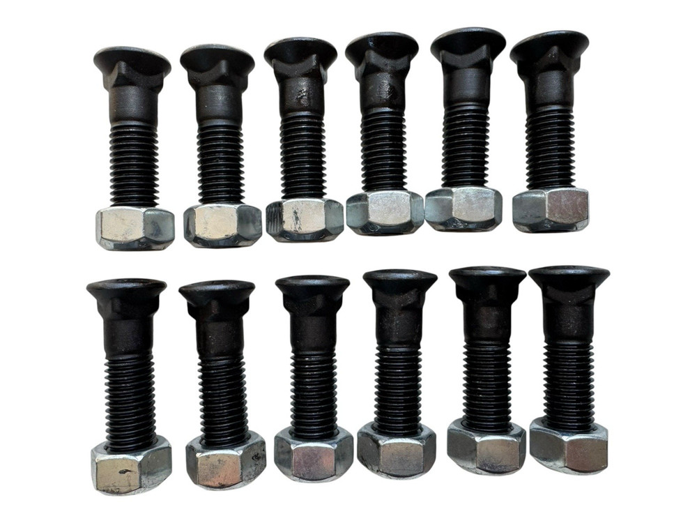 3″ x 3/4″ Diameter Heavy Duty Steel Plow Bolts & Nuts – P-9 170 – 12 Count