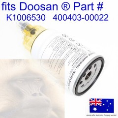 fits DOOSAN Fuel Filter and Bowl DX140LC DX14LCR DX160LC DX180LC DX225LC DX225LC