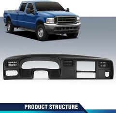 PIT66 Dash Bezel Radio Cluster Trim Panel Compatible with Ford F250 F350 Super D