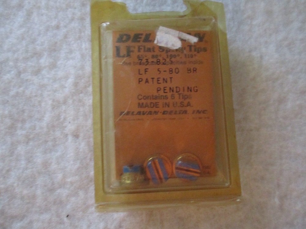 Delavan LF Flat Spray tips new in open package 3 tips are for sale 1 price.
