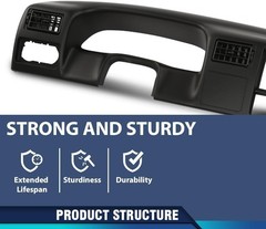 PIT66 Dash Bezel Radio Cluster Trim Panel Compatible with Ford F250 F350 Super D