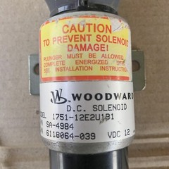 WOODWARD 1751-12E2U1B1 FUEL SHUTOFF SOLENOID SA-4984