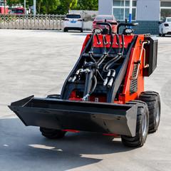 Free Ship Mini Skid Steer Loader Stand On With 13.5HP B&S Engine Wheel Loader
