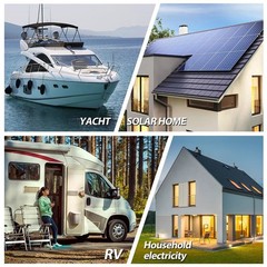 12V 100Ah LiFePO4 Lithium Battery Deep Cycle BMS for Solar Panel Marine Off-Grid