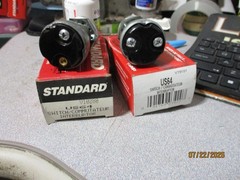 2) NEW OLD STOCK STANDARD ON/OFF KEY SWITCHS #US64 NOS, OPEN BOX, SCREW MISSSING
