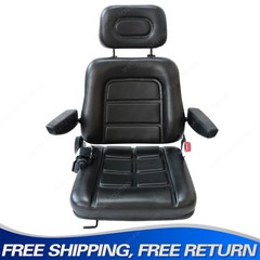Universal Tractor/Forklift/Digger Seat With Headrest & Safety Belt & Armrest NEW