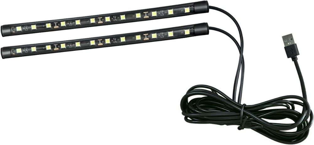 RGB Neon LED Strip Light, 24 LEDs 12V Under Dash Ambient Atmos Color: Ice Blue