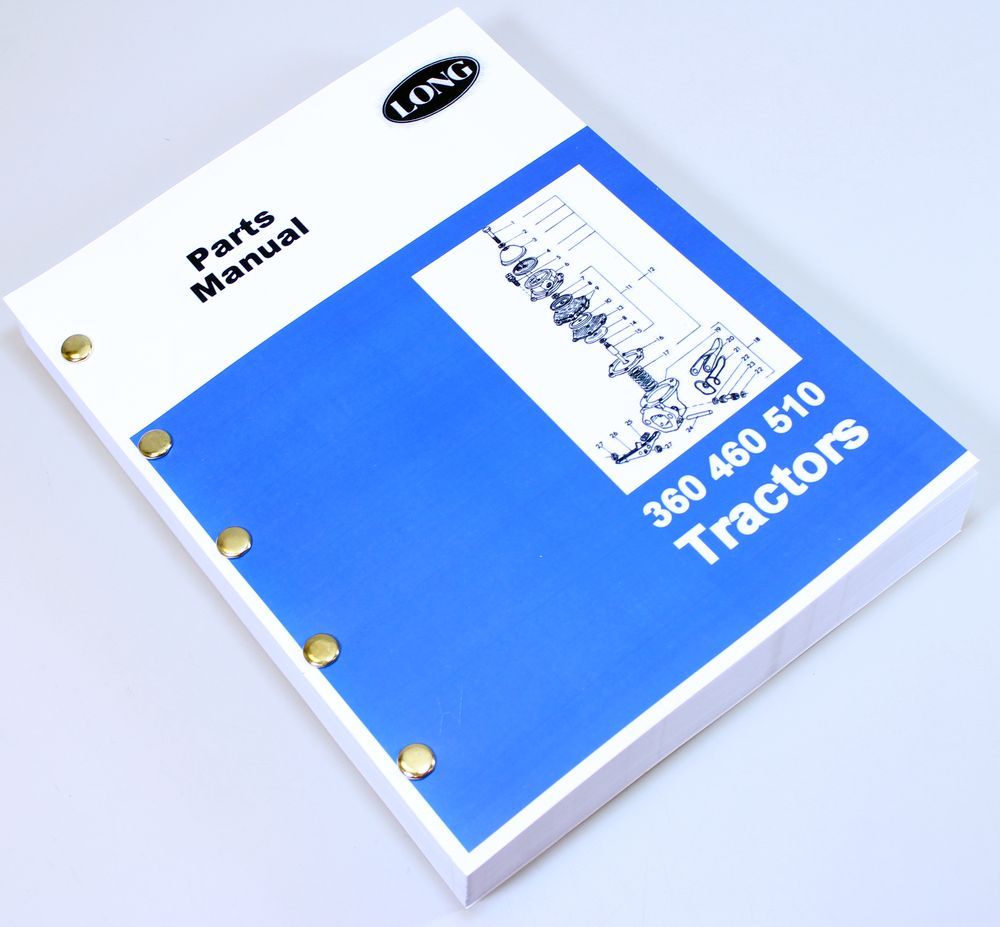Long 445 445Dt 445V 460Sd Tractor Parts Catalog Manual Book Exploded Views
