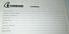 Farmhand F27-A Loader Operators & Parts Manual 12/70 (s/n 50 & up) ORIGINAL!