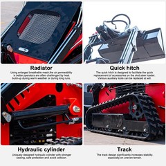 HT Mini Skid Steer Loader Tracked 13.5HP B&S EPA Gas Engine for Gardens Farming