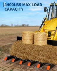 🚩Heavy Duty Clamp on Debris Forks to 58″ Bucket 4000 lbs Pallet Forks Buckets