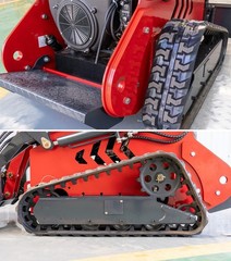 2645lbs Tracked Mini Skid Steer Loader 3-Pumps Dual Level Operation 23HP Engine
