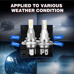 2 Super Bright LED light bulbs for Deere 2025R 2026R 2520 2720 3032E Headlights