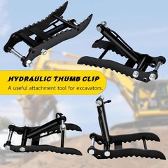 Hydraulic Thumb Clip Mn Steel Mini Excavator Single Hole Hydraulic Thumb Clip
