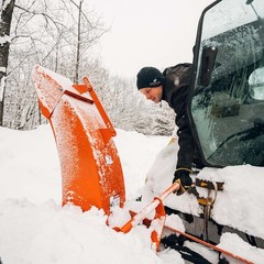 Titan Attachments 6 FT Skid Steer Snow Blower, Quick Tach, Directional Chute