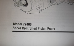 EATON 72400 SERVO CONTROLLED PISTON PUMP REPAIR SERVICE MANUAL & PARTS BOOK