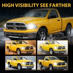 LED DRL Headlights Dodge Ram 1500-3500 2009-2012 Clear Lens Black Housing