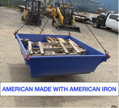Crane Skip Box Pan Material Handling Hopper Trash Basket Bin 12,500 lbs 3 cy