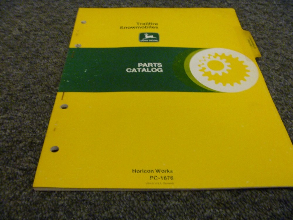 1979 1980 John Deere 340 440 Trailfire Snowmobile Parts Catalog Manual PC1676