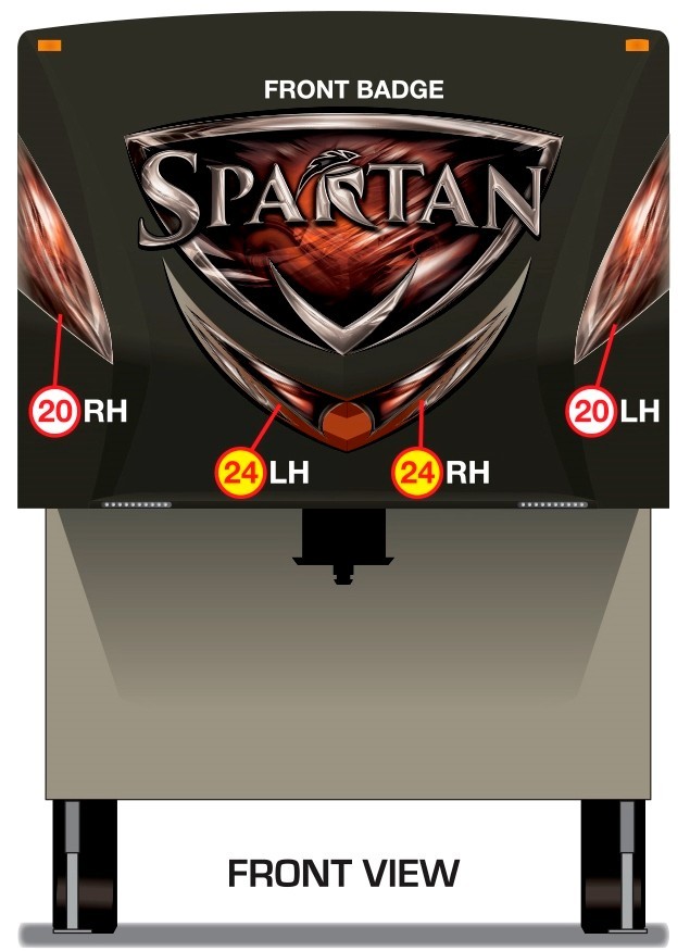 2014 Prime Time Spartan 5th Wheel – Front Cap RV Decals