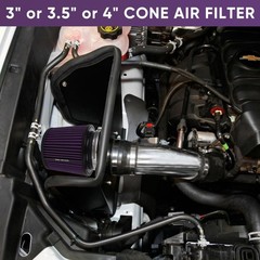 3 3.5 4 Inches Cold Air Intake Filter 76mm 89mm 101mm High Performance Washable.