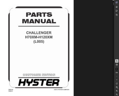 HYSTER FORKLIFT (L005) H4.50XM SERVICE REPAIR SHOP PARTS MANUAL PDF USB