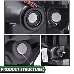 LED DRL Headlight Assembly Ford F150 09-14 Pair Clear Lens DL3Z13008EC