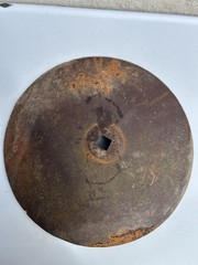Vintage Set Of 4 Farm Implement Disc Plow Blade