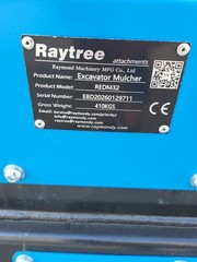 Excavator Raytree 32″ Drum Forestry Mulcher Heavy Duty Hydraulic Attachment