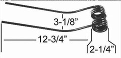 (5) FT-1 Tedder Tine Fits Fahr KH500, KH22, KH40 Rake/Tedders 1-043-030-10700