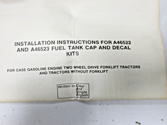 Case Tractor Fuel Cap Update kit 530,730, 830, 930, 470, 570, 770, 870, 970