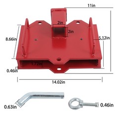 2″ Forklift Trailer Hitch Receiver Dual Pallet Forks 6500 lbs Towing Tow Adapter
