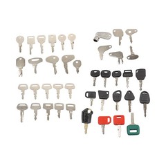41 Heavy Equipment Keys for Case Cat Komatsu JCB Kubota Bobcat Volvo Doosan JLG