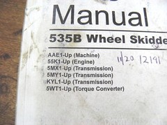 CAT Caterpillar 535B WHEEL SKIDDER PARTS MANUAL AAE1-UP OCT 2009