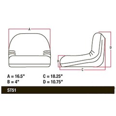 Seat B1GY20495 Fits John Deere 115 125 L100 L105 L107 L108 L110 L111 LA100 X110